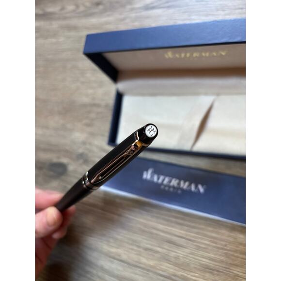 Waterman Expert Ballpoint Pen Black Gold Trim New in Box Branded Gift Executive - Picture 3 of 4